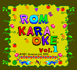 Rom^2 Karaoke Volume 2 Title Screen